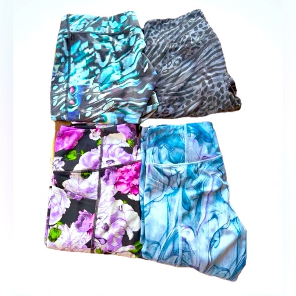 3 Victoria’s Secret 7/8 leggings & 1 cropped Filla leggings- 3 Medium & …